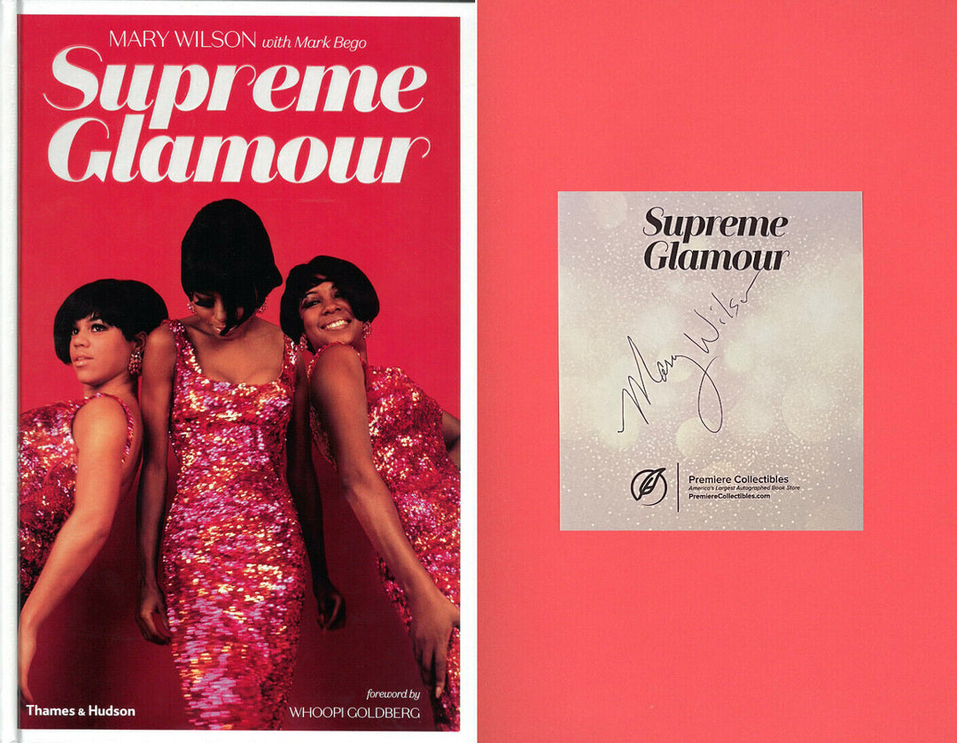 Mary Wilson signed "Supreme Glamour" Hardcover Bookplate 1stED Book SUPREMES COA
