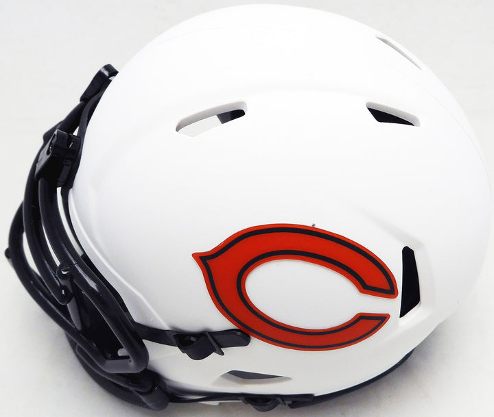 Justin Fields Signed Chicago Bears Lunar Eclipse White Speed Mini Helmet Beckett