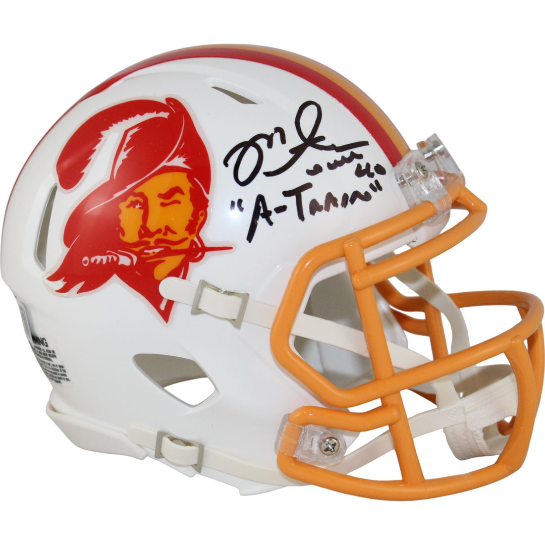 Mike Alstott Signed Tampa Bay Buccaneers TB Mini Helmet A Train Beckett 50206