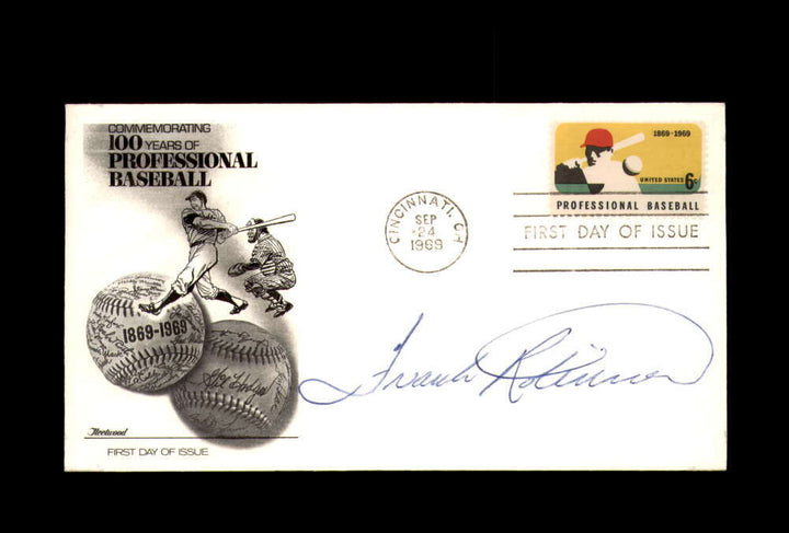 Frank Robinson PSA DNA Signed 1969 Centennial First Day Cover Cache FDC Auto