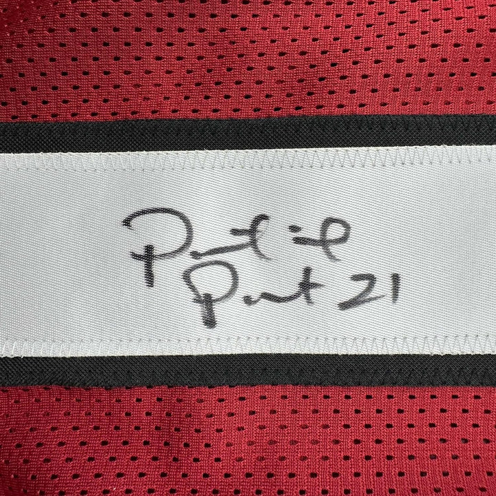 Framed Autographed/Signed Patrick Peterson 35x39 Arizona Red Jersey JSA COA