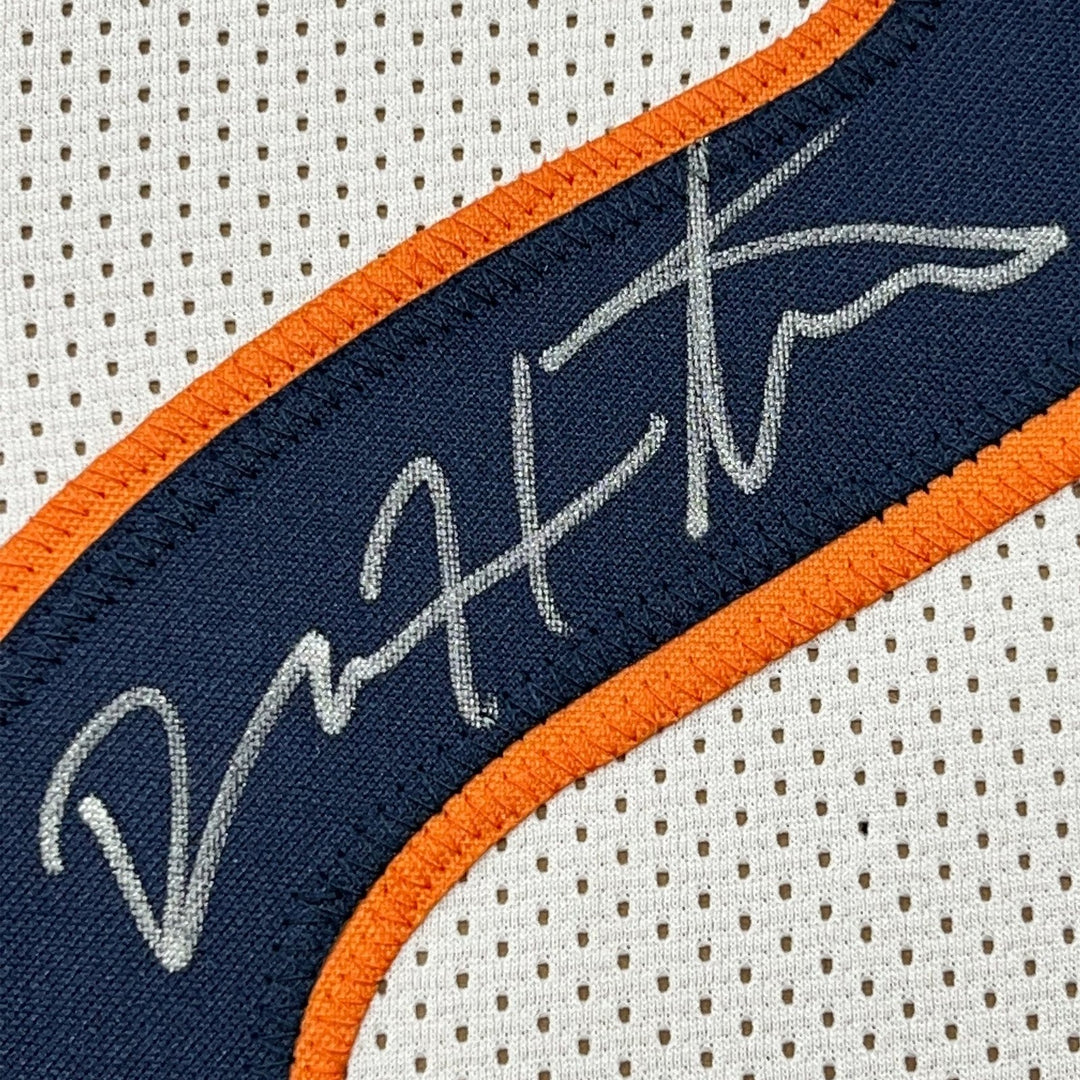 Framed Autographed/Signed Devin Hester 33x42 Chicago White Jersey JSA COA