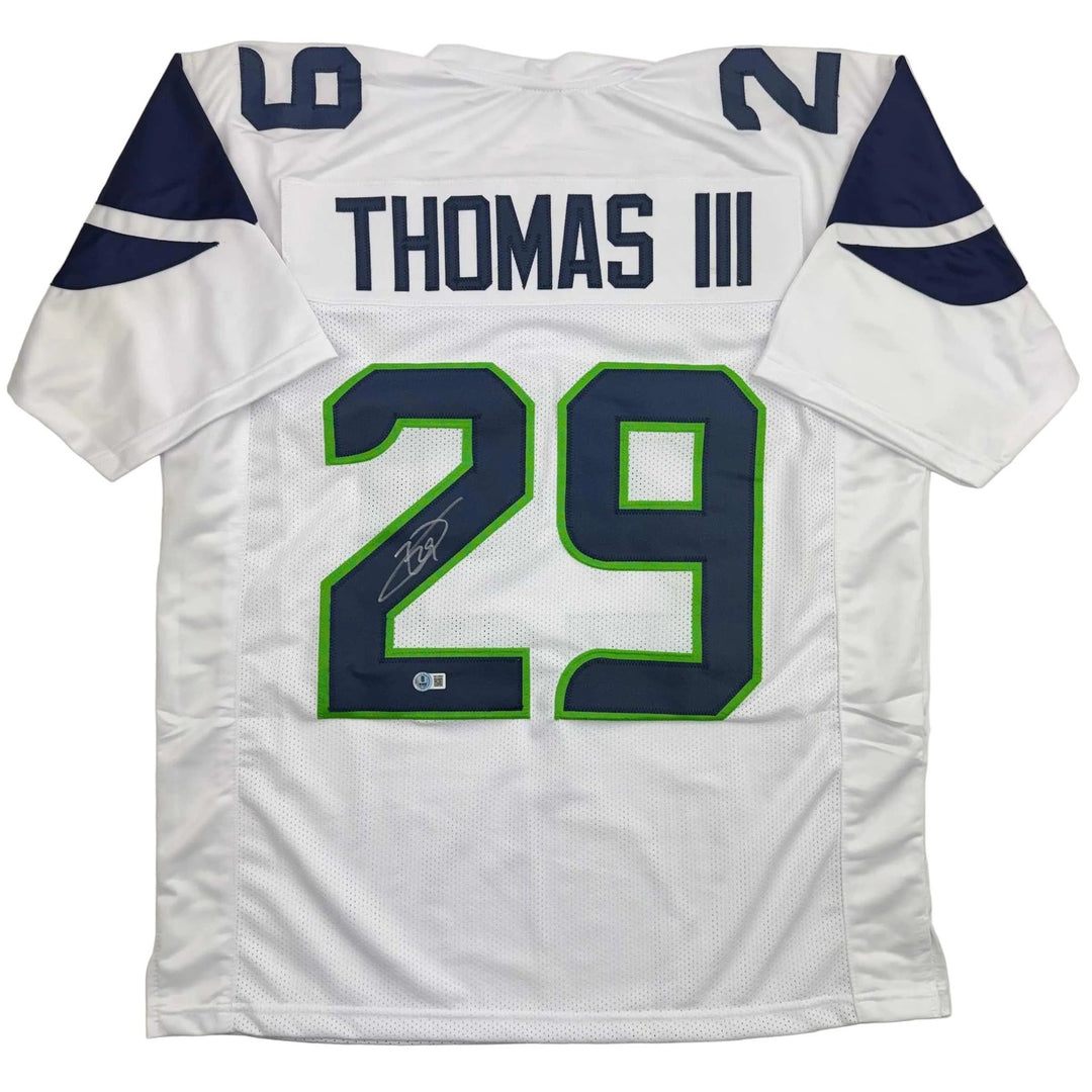 Autographed/Signed Earl Thomas III Seattle White Jersey Beckett BAS COA