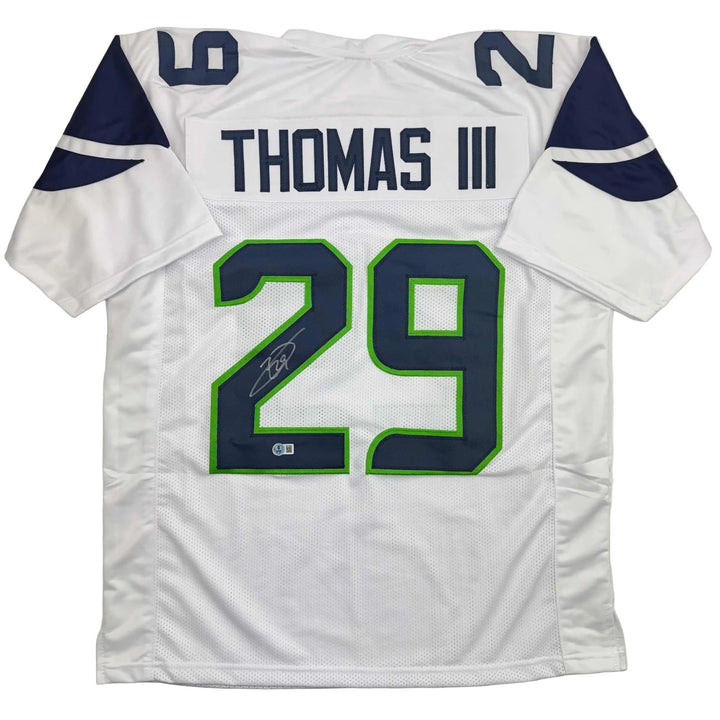 Autographed/Signed Earl Thomas III Seattle White Jersey Beckett BAS COA