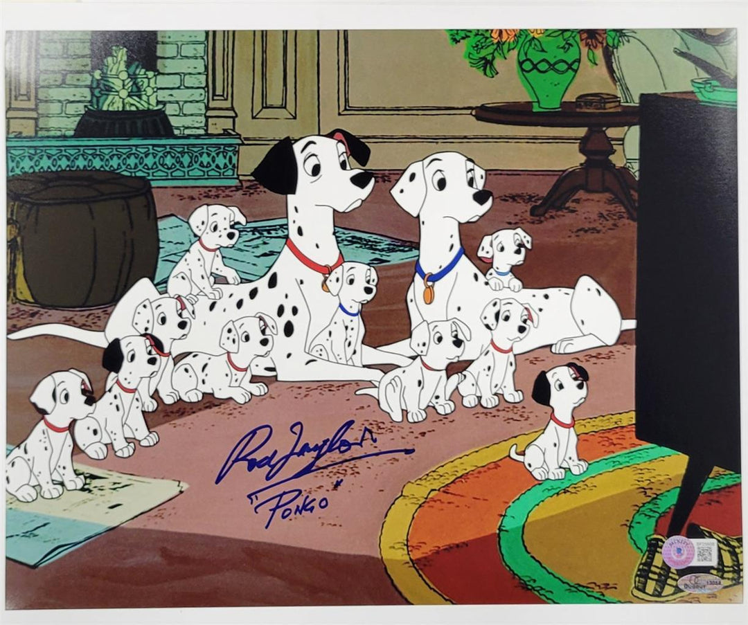 Rod Taylor signed "Pongo" 101 Dalmatians 11x14 photo autograph Beckett BAS