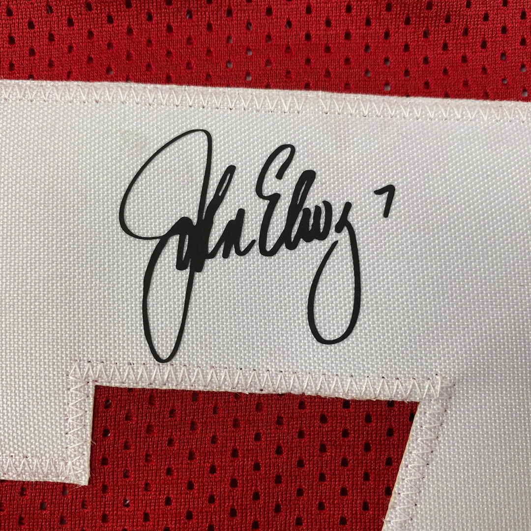 Facsimile Autographed John Elway Stanford Red Reprint Laser Jersey Size Men's XL