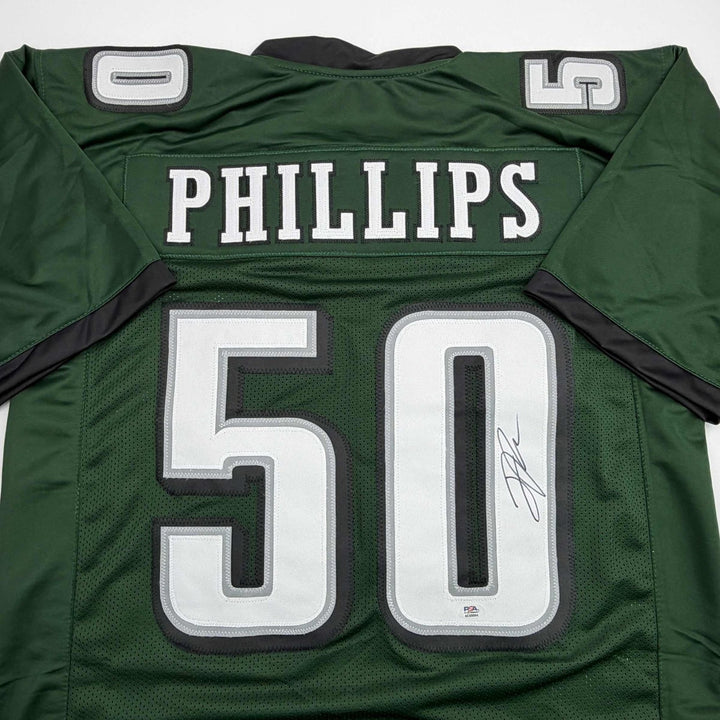Signed Jaelan Phillips Philadelphia Midnight Green Jersey PSA COA