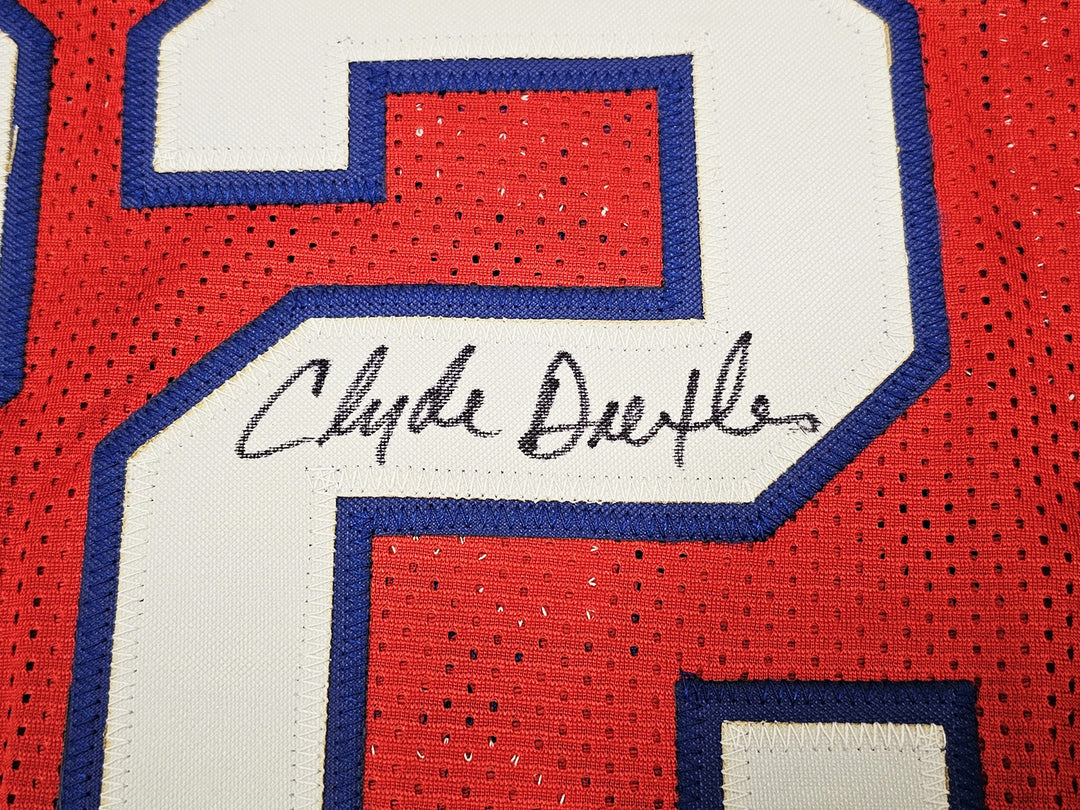 Houston Cougars Clyde Drexler Autographed Signed Red Jersey JSA
