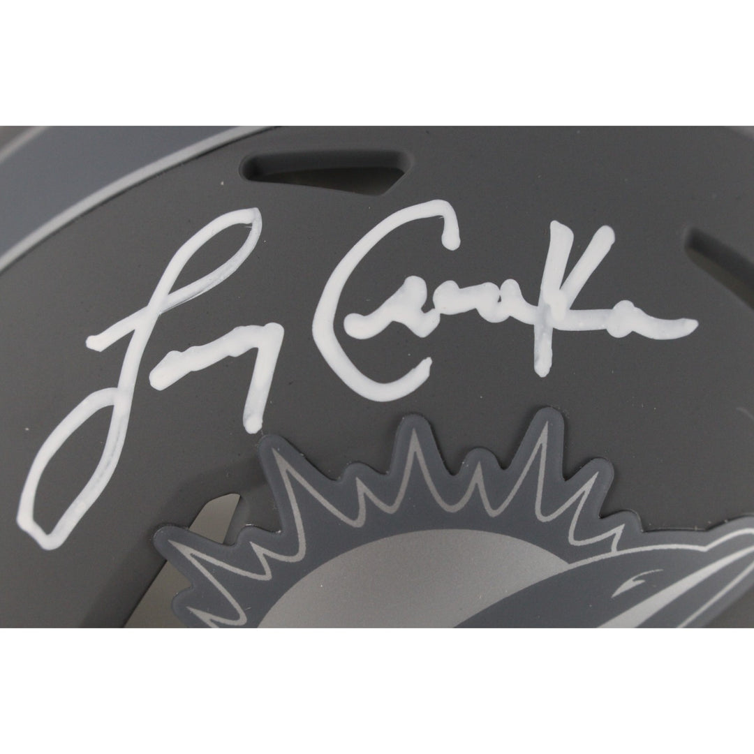 Larry Csonka Autographed Miami Dolphins Slate Mini Helmet Beckett Witness 49221