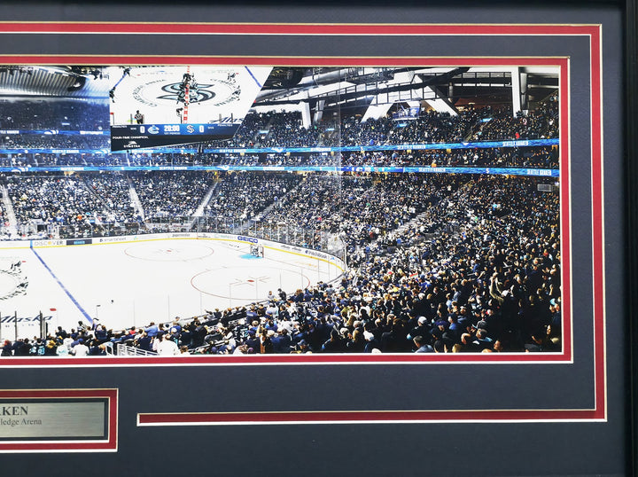 Unsigned Framed 12x36 Panoramic Photo Kraken 'Inaugural Game at Climate Pledge'