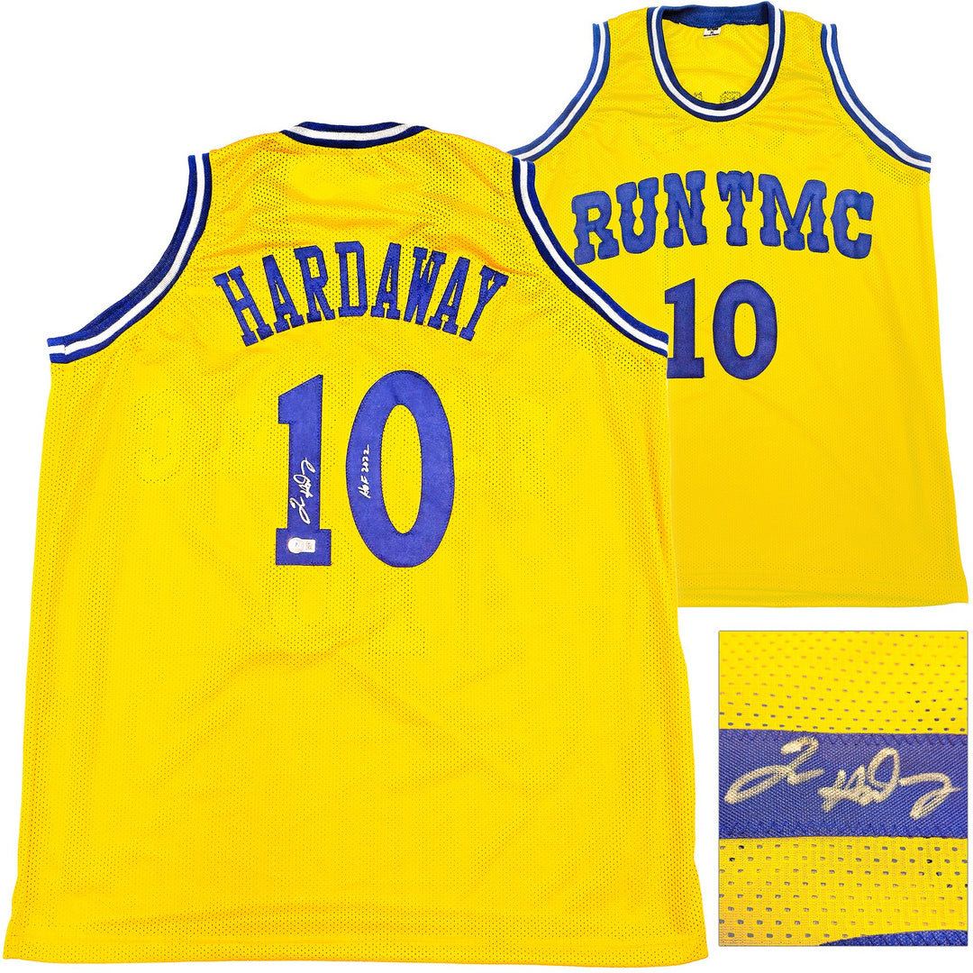 Golden State Warriors Tim Hardaway Signed Yellow Jersey "HOF 2022" Beckett Wit