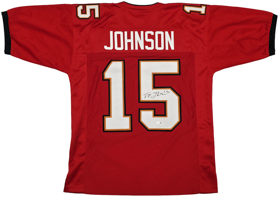 Tampa Bay Buccaneers Tez Johnson Signed Red Jersey JSA Witness