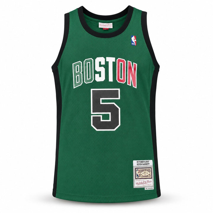 Celtics Kevin Garnett Signed Green Mitchell & Ness Jersey Size XXL BAS Witness