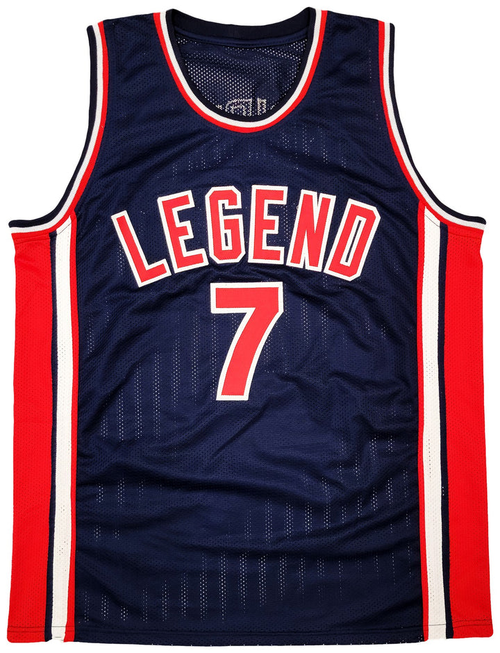 Team USA Larry Bird Autographed Signed Navy Blue Jersey Dream Team Beckett