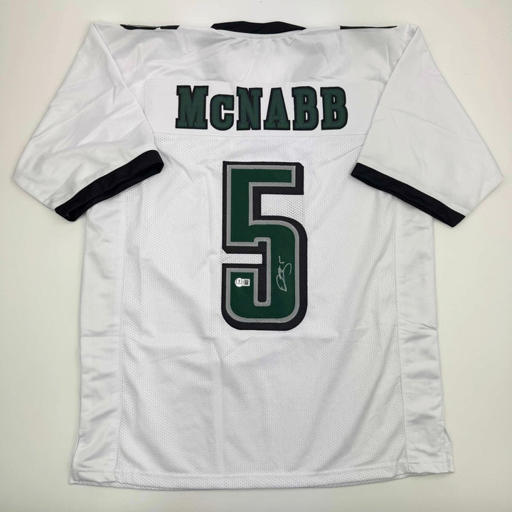 Autographed/Signed Donovan McNabb Philadelphia White Jersey JSA COA