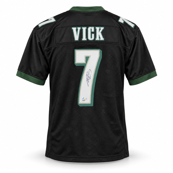 Michael Vick Signed Philadelphia Eagles Black Jersey Beckett Witness