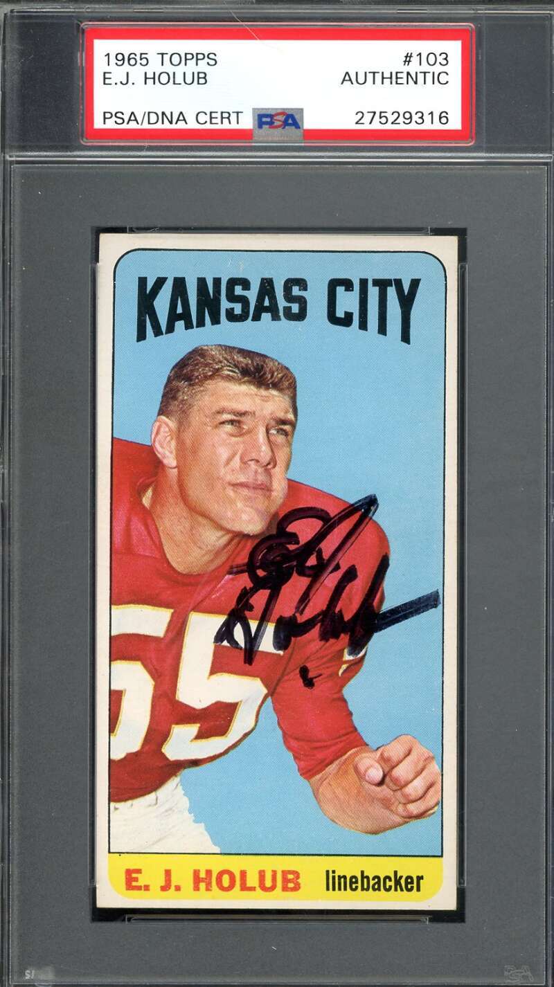 E.J. Holub PSA DNA Signed 1965 Topps Autograph