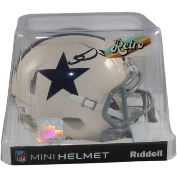 George Pickens Autographed/Signed Dallas Cowboys Retro Mini Helmet JSA 56176