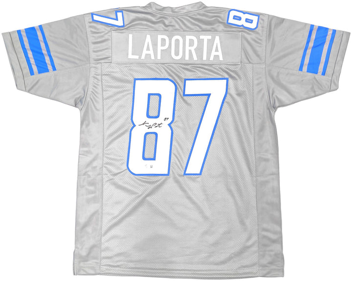 Detroit Lions Sam LaPorta Autographed Signed Gray Jersey Beckett Wit
