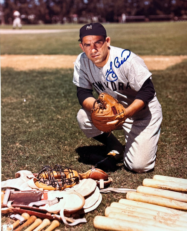 Yogi Berra signed New York Yankees MLB 8x10 Photo imperfect- COA (HOF/3X AL MVP)