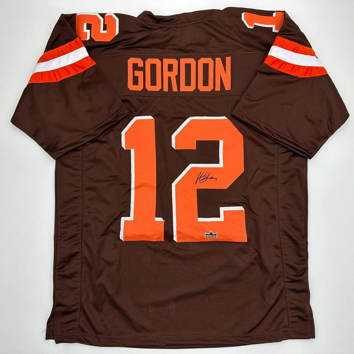 Facsimile Autographed Josh Gordon Cleveland Brown Reprint Jersey Size Men's XL
