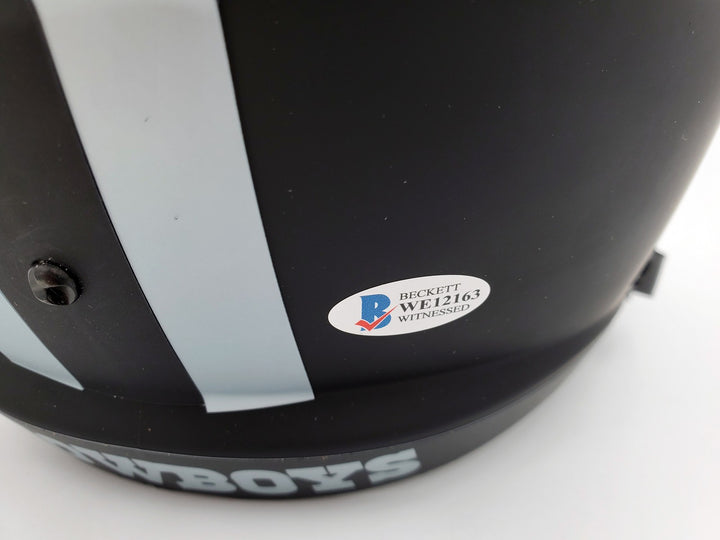Tony Dorsett Signed Eclipse Black Cowboys Full Size Speed Replica Helmet Beckett