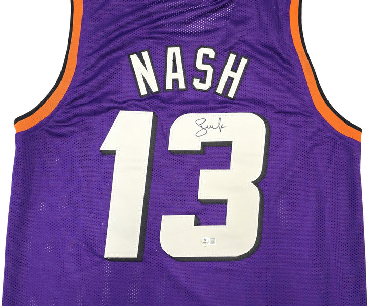 Phoenix Suns Steve Nash Signed Purple Jersey Beckett Witness