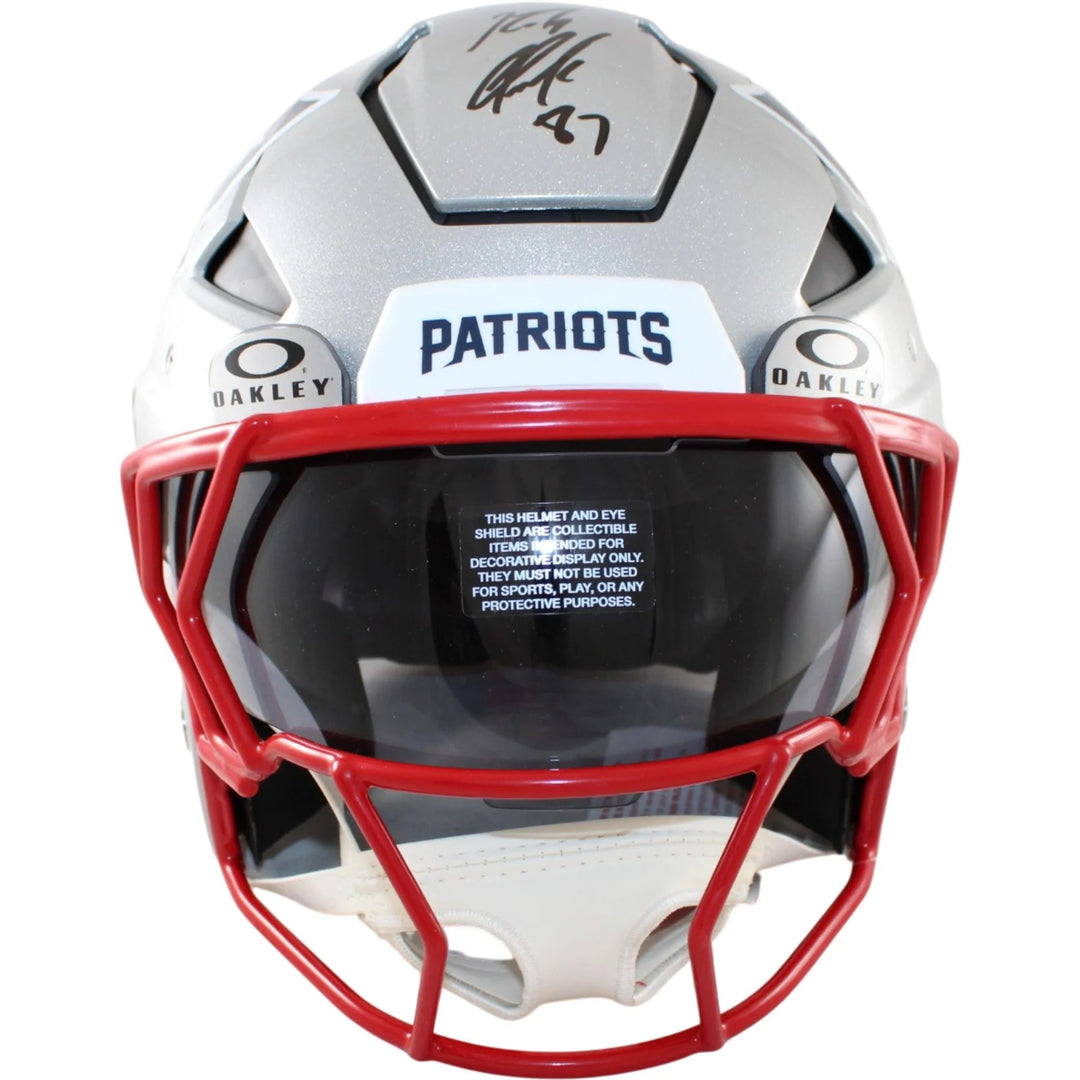 Rob Gronkowski Autographed New England Patriots Axiom F/S Helmet Beckett W 58335