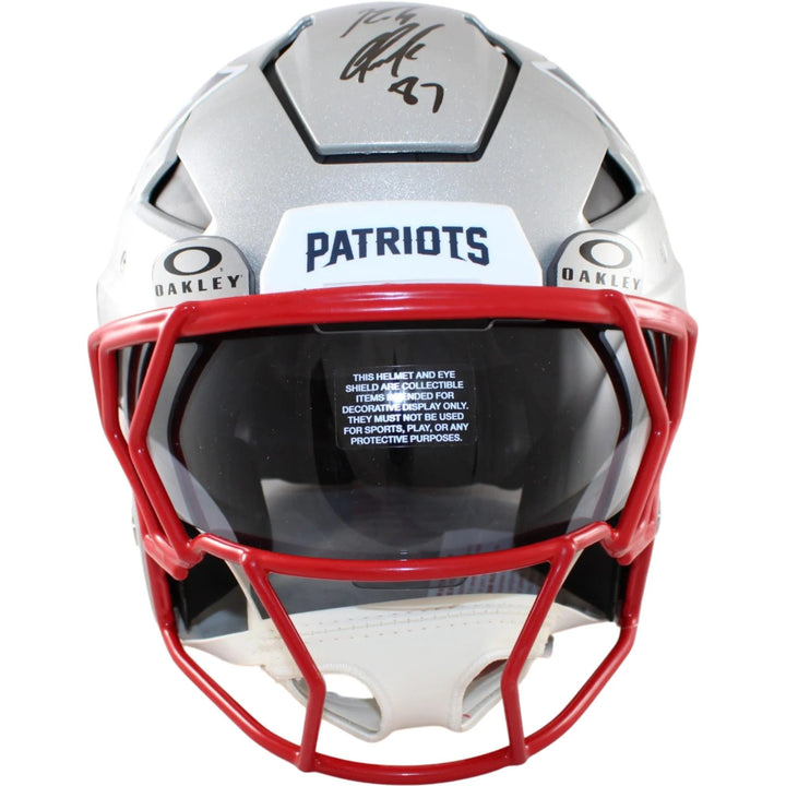 Rob Gronkowski Autographed New England Patriots Axiom F/S Helmet Beckett W 58335