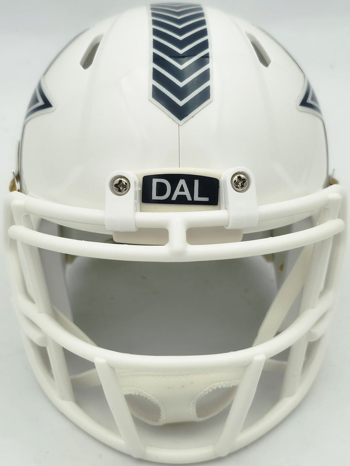 Micah Parson Auto Cowboys White Salute To Service Speed Mini Helmet Fanatics