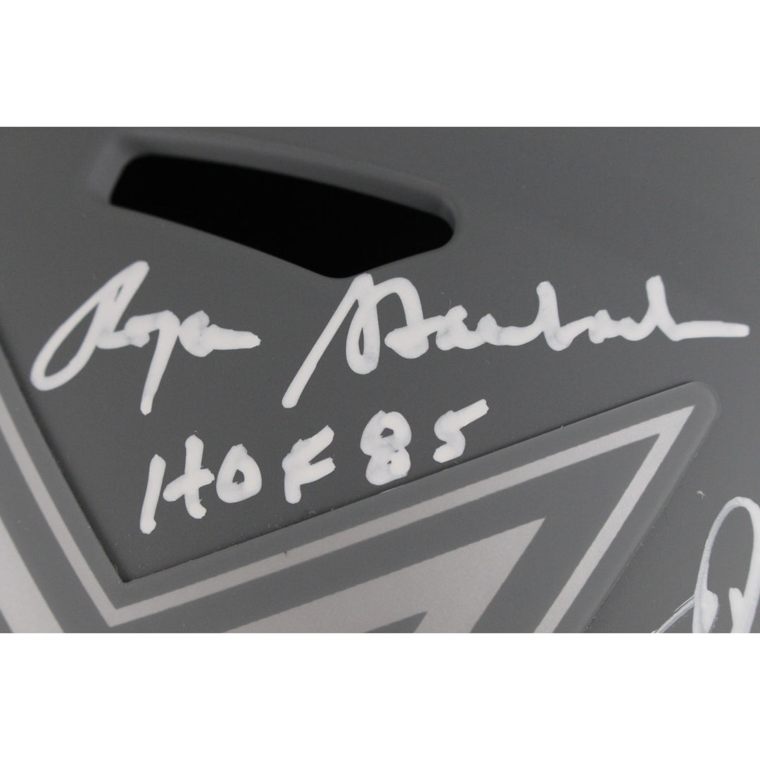 Pearson/Staubach/Dorsett Signed Dallas Cowboys Slate F/S Helmet HOF BAS 50059
