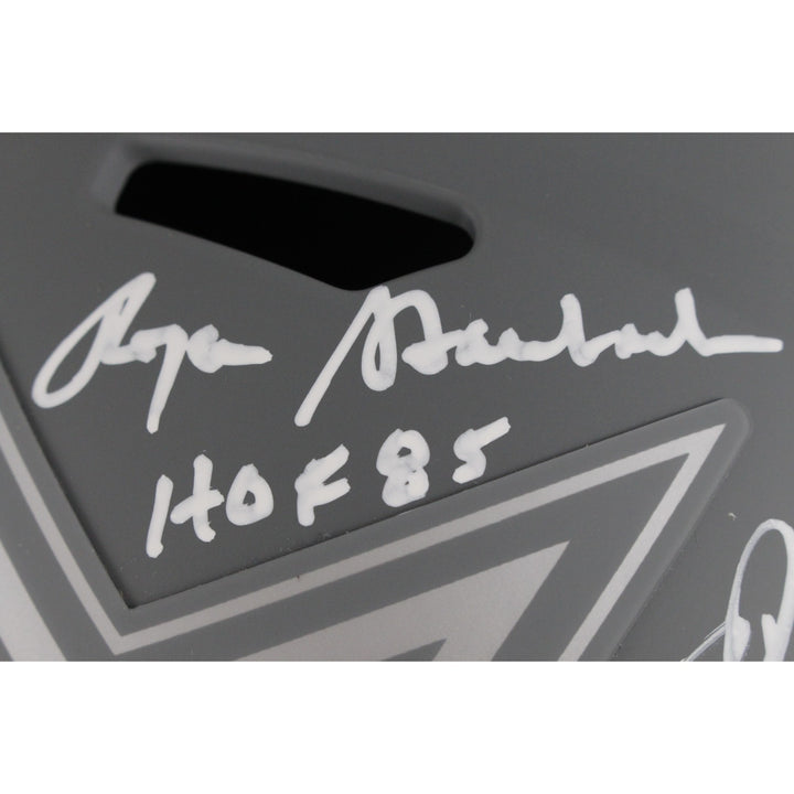 Pearson/Staubach/Dorsett Signed Dallas Cowboys Slate F/S Helmet HOF BAS 50059