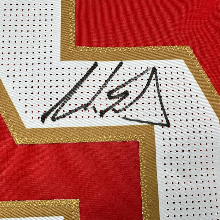 Framed Autographed/Signed Aaron Ekblad 35x39 Florida Red Jersey JSA COA