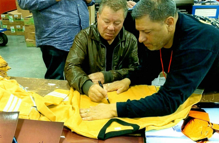 William Shatner Signed Star Trek Yellow Shirt Framed COA JSA Auto Kirk Spock