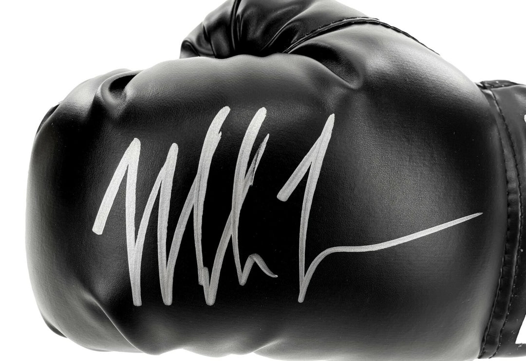 Mike Tyson Autographed Black Everlast Boxing Glove Beckett BAS COA Signed Iron