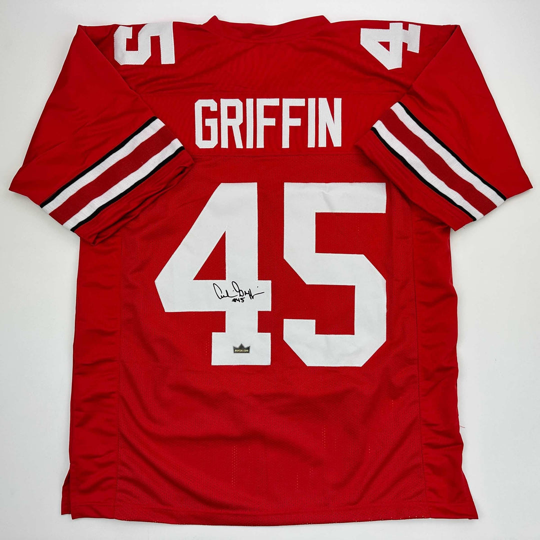 Facsimile Autographed Archie Griffin Ohio State Red Reprint Jersey Size Men's XL