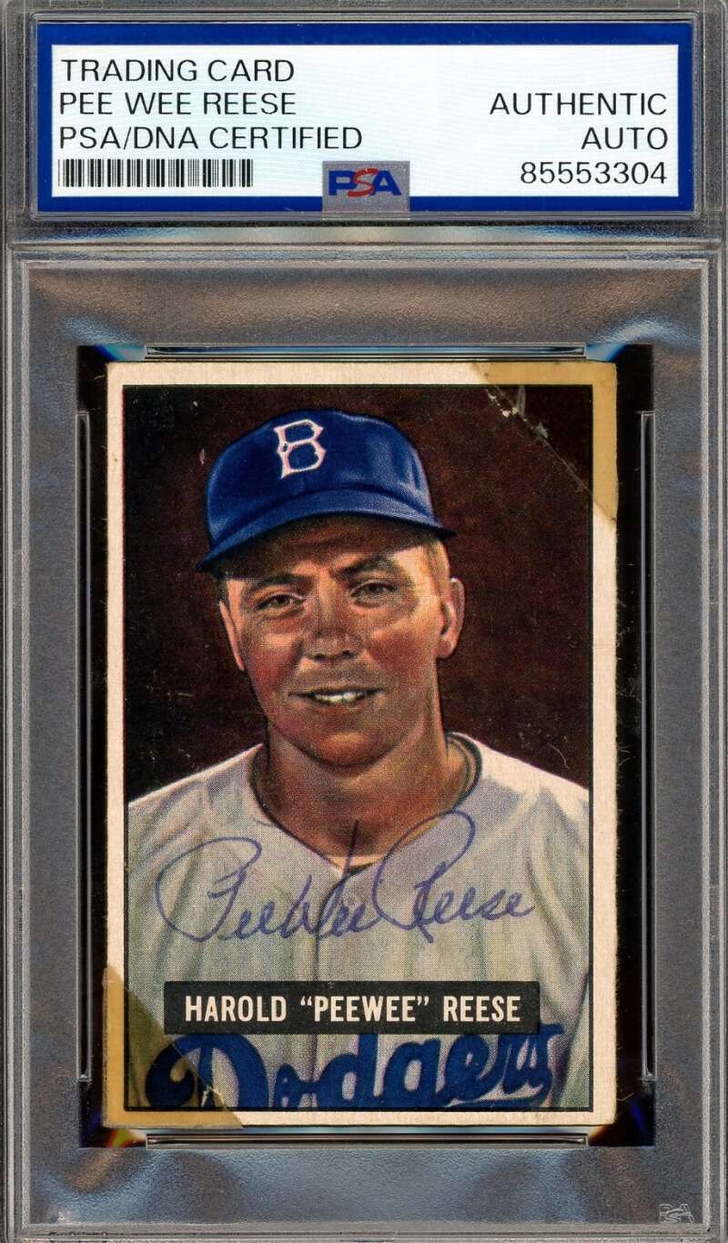 Pee Wee Reese PSA DNA Vintage Signed 1951 Bowman Autograph