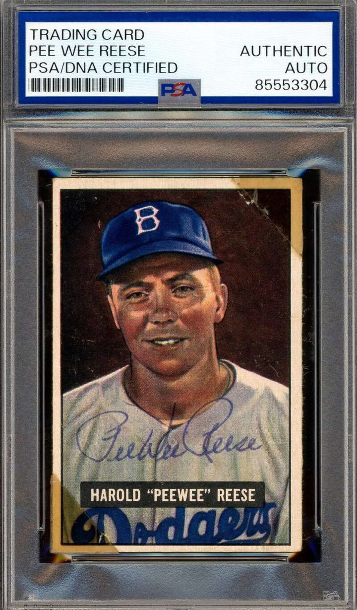 Pee Wee Reese PSA DNA Vintage Signed 1951 Bowman Autograph