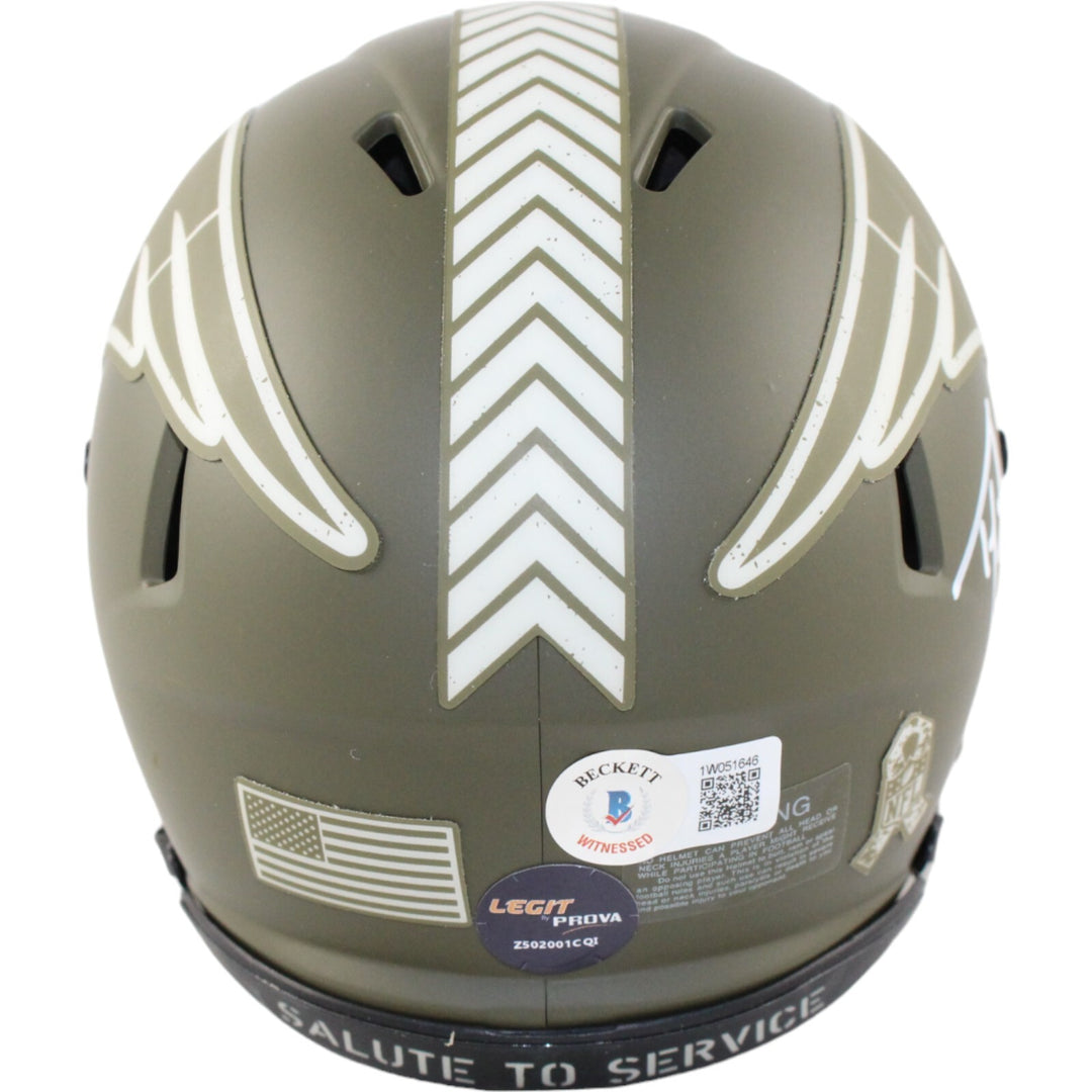 Ty Law Autographed New England Patriots 22 Salute Mini Helmet Beckett