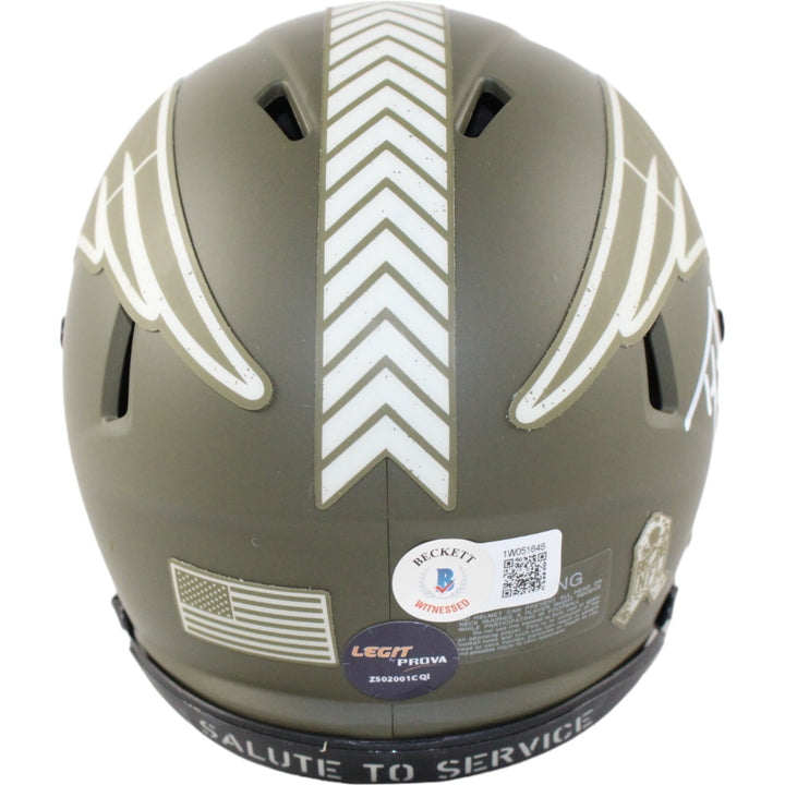 Ty Law Autographed New England Patriots 22 Salute Mini Helmet Beckett