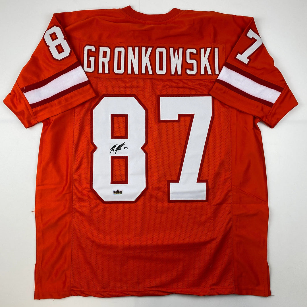 Facsimile Autographed Rob Gronk Gronkowski Tampa Bay Orange Jersey Men's XL