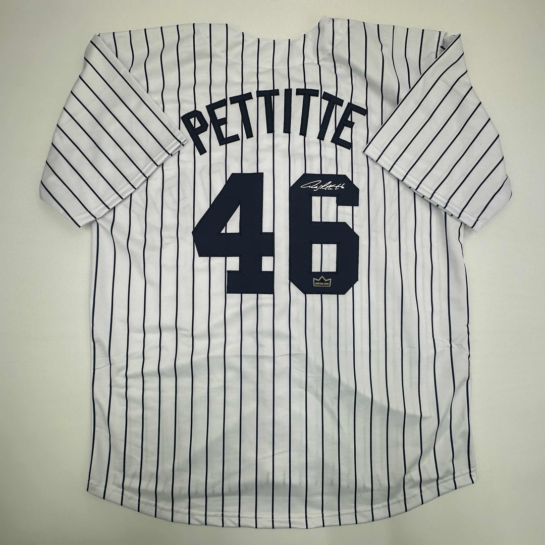 Facsimile Autographed Andy Pettitte New York Pinstripe Reprint Jersey Men's XL