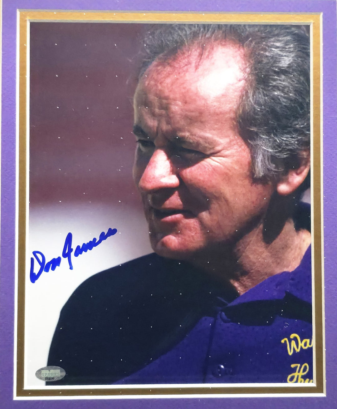 Don James Autographed Framed 8x10 Photo Washington Huskies MCS Holo #88809