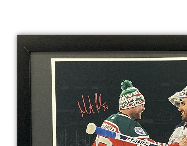 Henrik Lundqvist & Martin Brodeur Dual Signed 16x20 Framed Photo Fanatics Auto