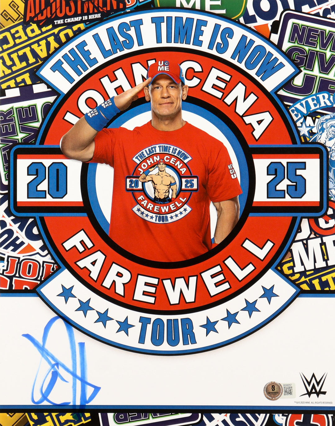 John Cena 11x14 WWE Farewell Photo BAS