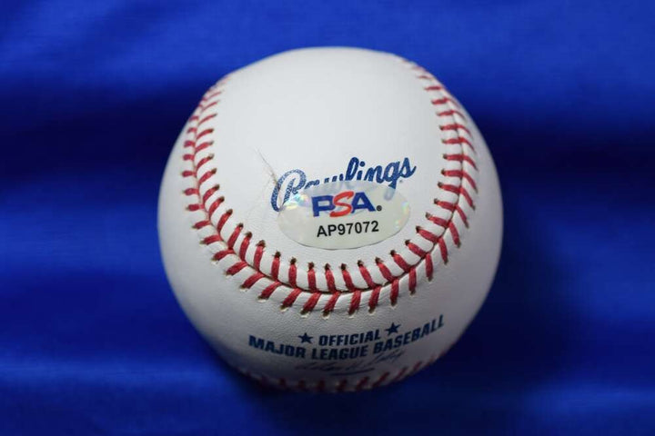 Santo Alcala PSA DNA Autograph Major League OML Signed Baseball Reds