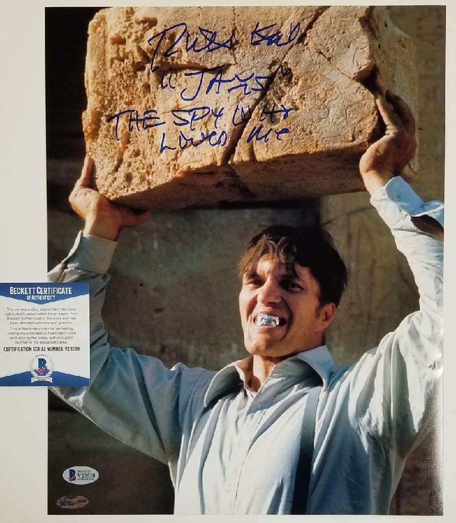 Richard Kiel signed "Jaws" 11x14 #3 The Spy Who Loved Me + Inscription ~ BAS COA