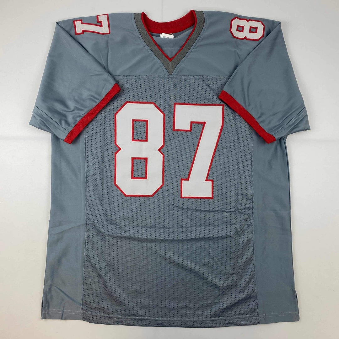 Facsimile Autographed Rob Gronk Gronkowski Tampa Bay Grey Jersey Men's XL