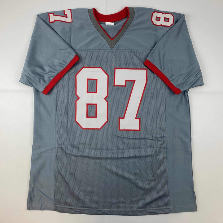 Facsimile Autographed Rob Gronk Gronkowski Tampa Bay Grey Jersey Men's XL