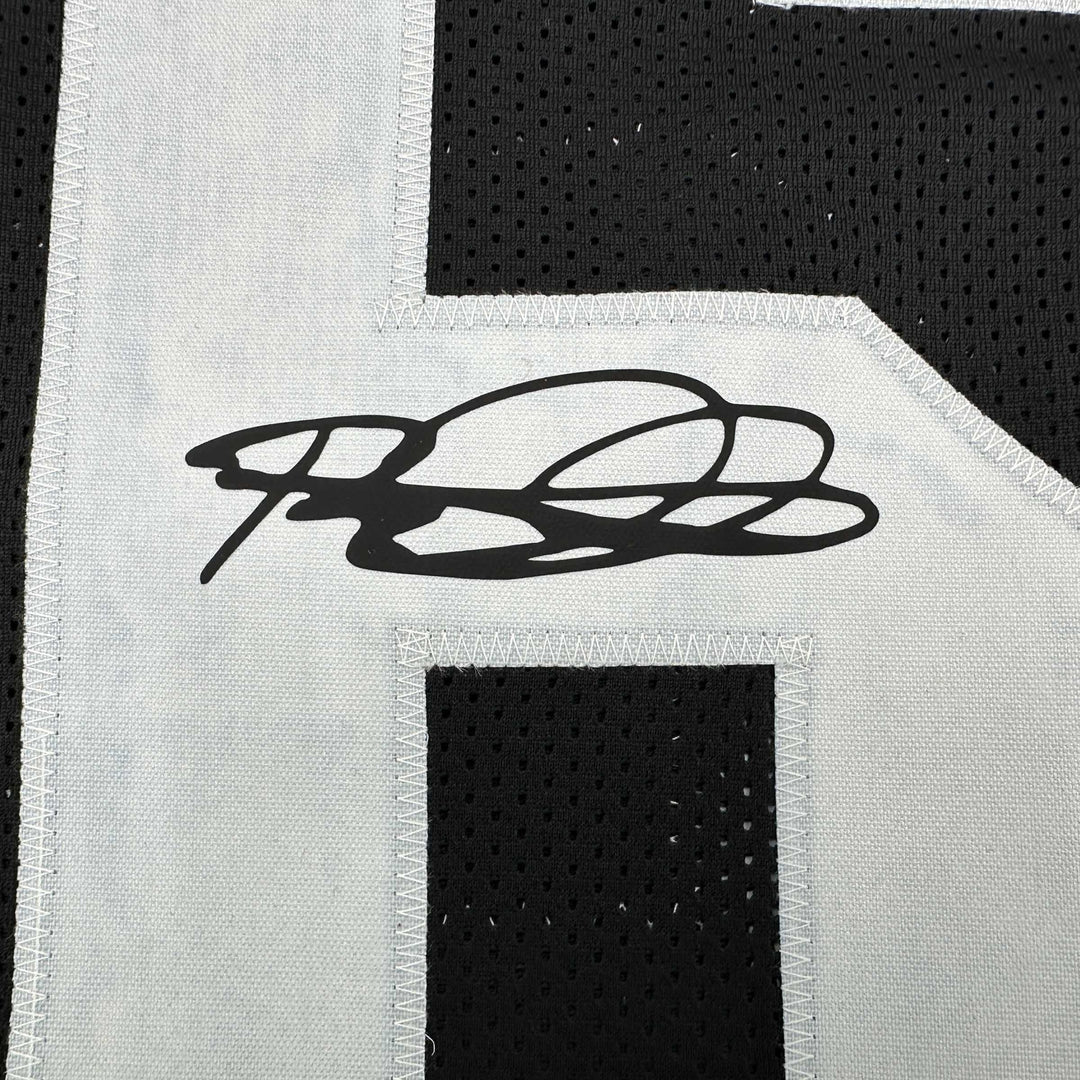 Facsimile Autographed Rod Woodson Pittsburgh Black Reprint Jersey Size Men's XL